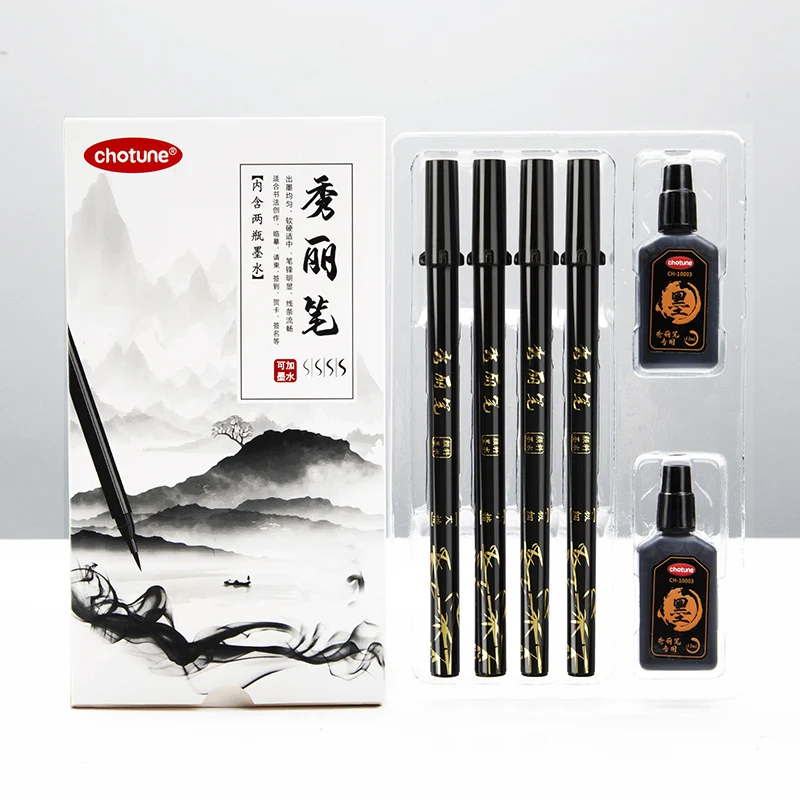 Calligraphy Pen Set - Brush Lettering Pens Set Black Ink