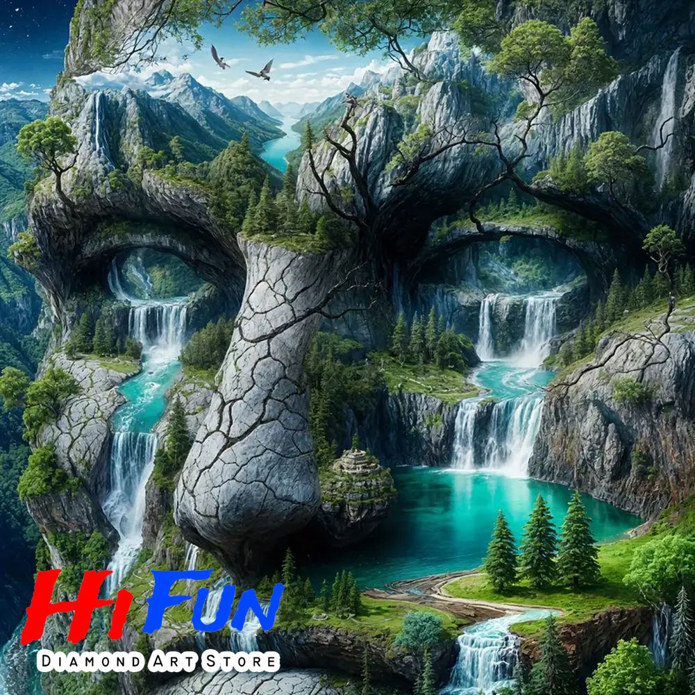 Art Craft Optical - New Diamond Mosaic Surreal Landscape with