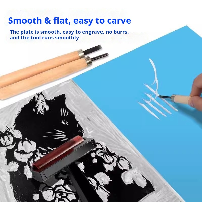 Lino Printing Block - Carving Rubber Block 3mm/5mm A3/A4/A5/A6 Printmaking