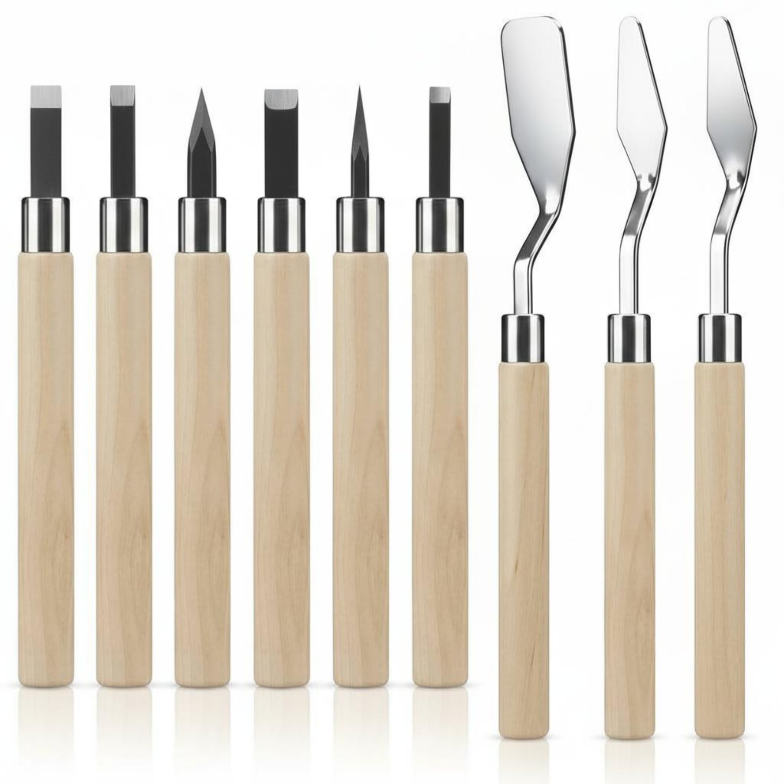 Lino Printing Block - 9 Pieces Linoleum Carving Kit Rust-Resistant