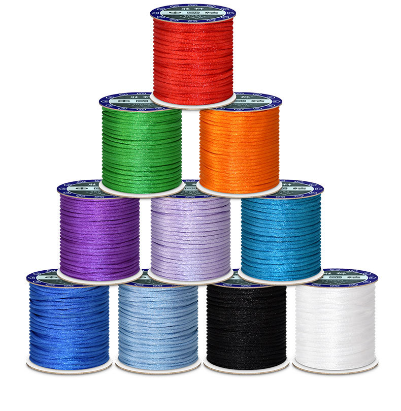Macrame Cord Cotton - 1.5mm 2mm 2.5mm Nylon Cotton Black