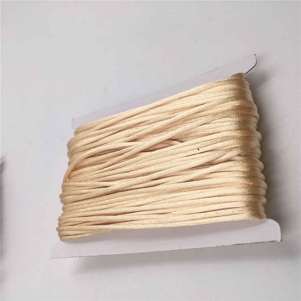 Macrame Cord Cotton - 2mm Khaki Satin Cord Thread Macrame