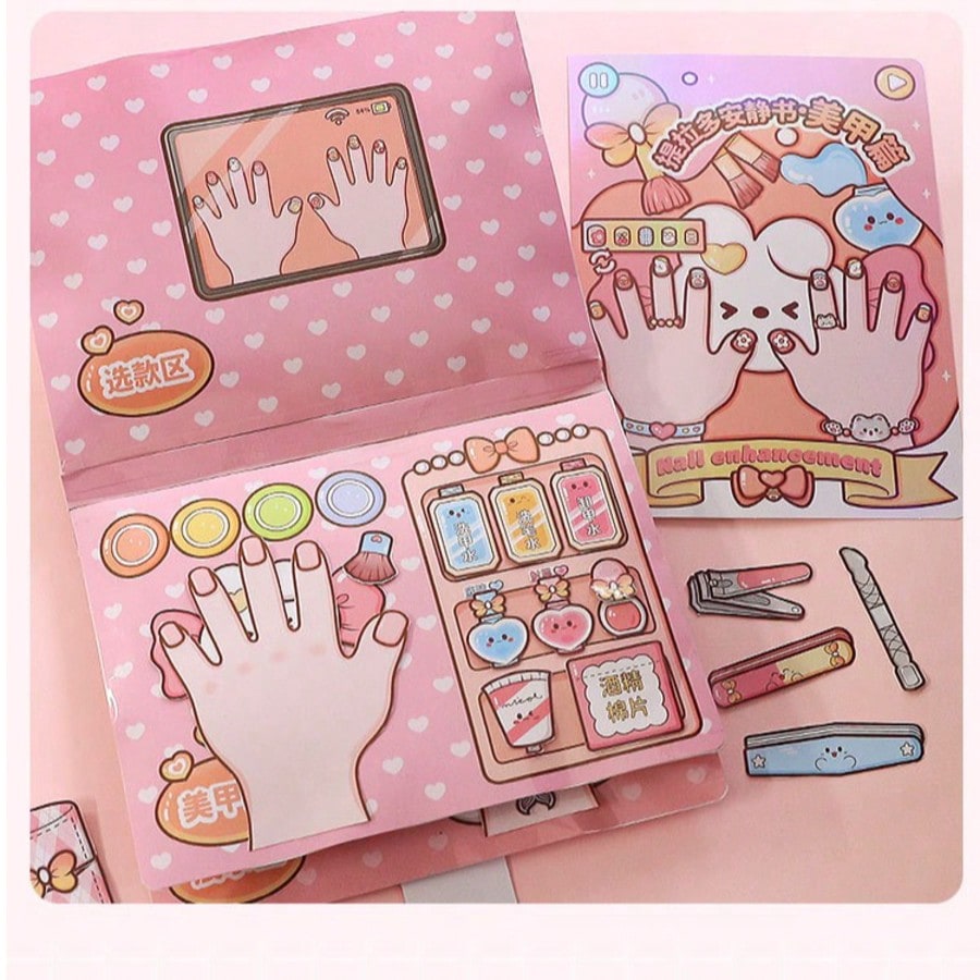 Art Craft 6 Year Old - Pink Children DIY Nail Salon Quiet