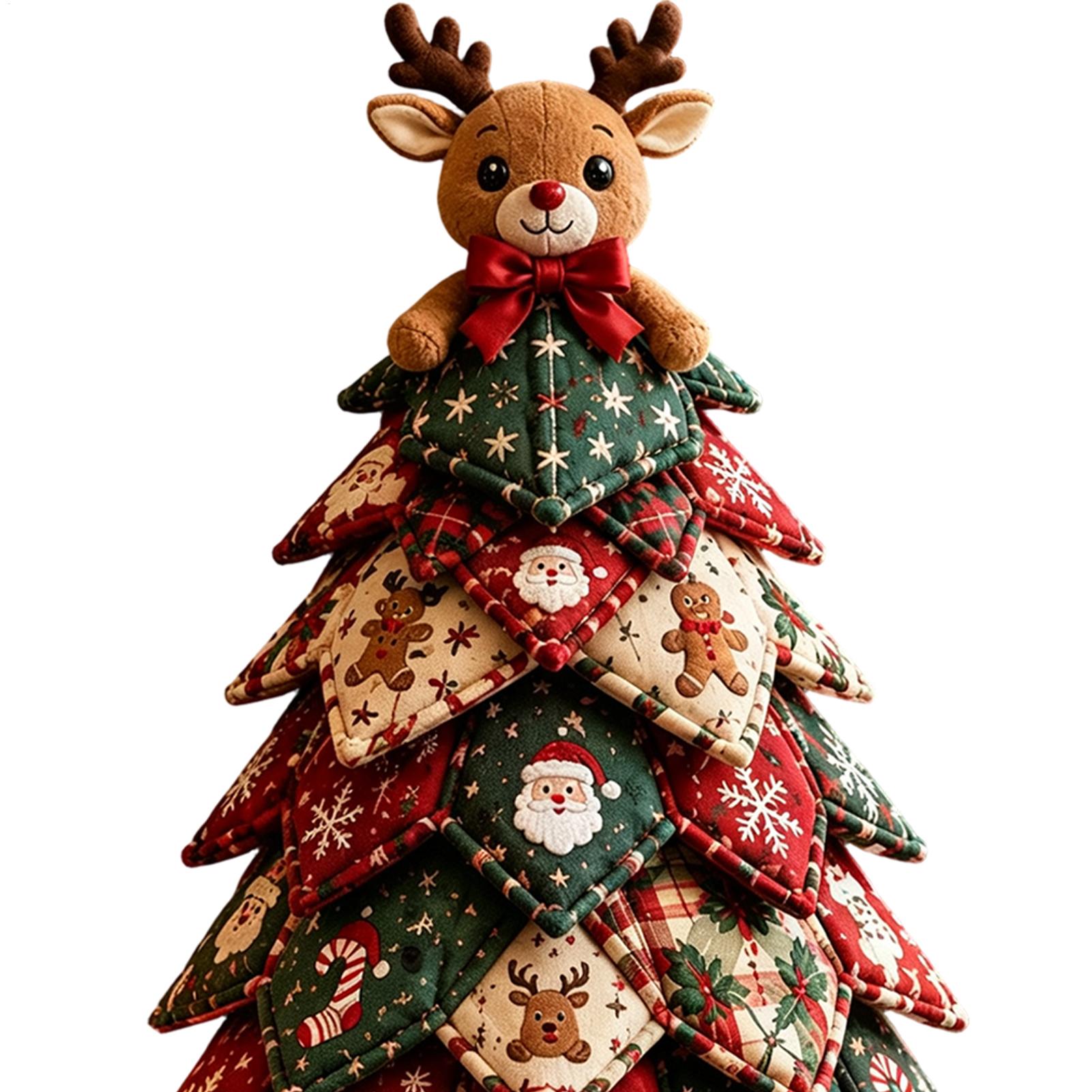 Art Craft Handmade - Christmas Quilted Fabric Tree Kit 3D