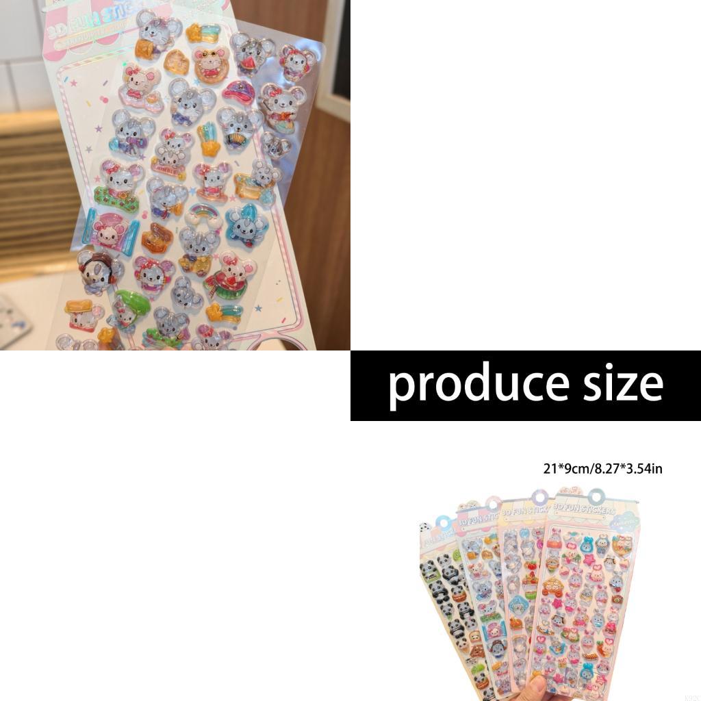 Art Craft Notebook - Embossed Animal Sticker Adhesive PVC Resin