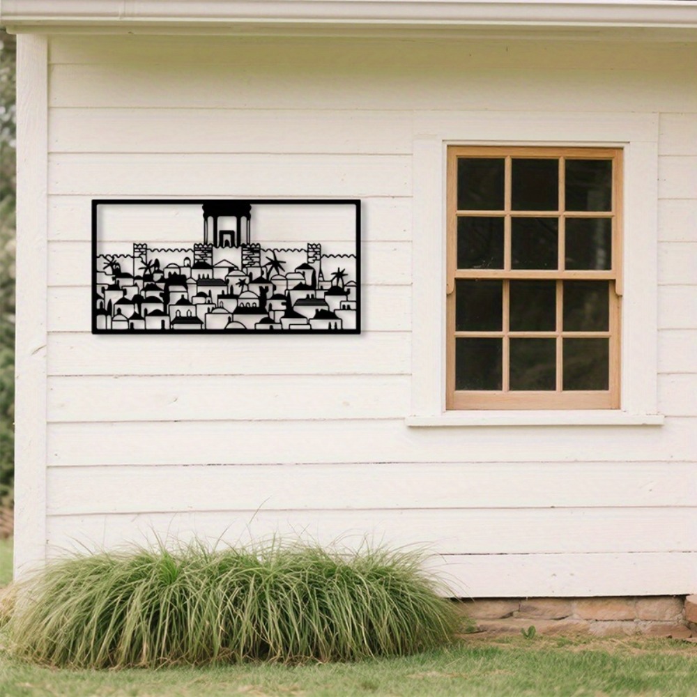 Art & Craft Valley - CIFBUY Metal Wall Art Jerusalem Mural