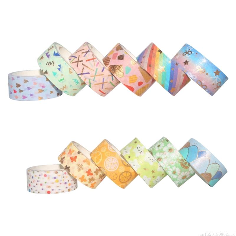 Art Craft Notebook - D5BB 12Roll Decorative Paper Tape 15mmX3Meter