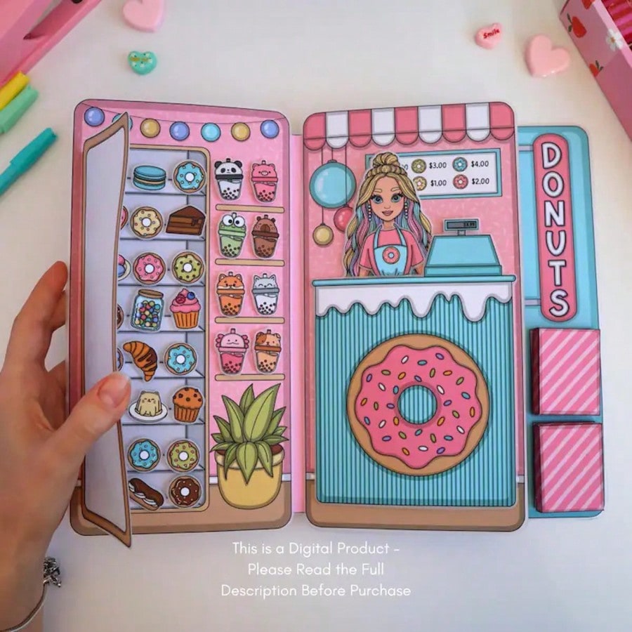 Donut Shop Pretend Play Kit, D - Art Craft 6 Year Old ulasan dan harga