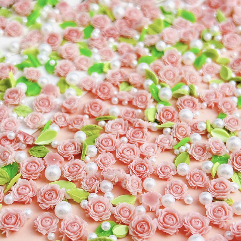 50pcs Random Mixed Resin Flowe - Art Craft Rose ulasan dan harga