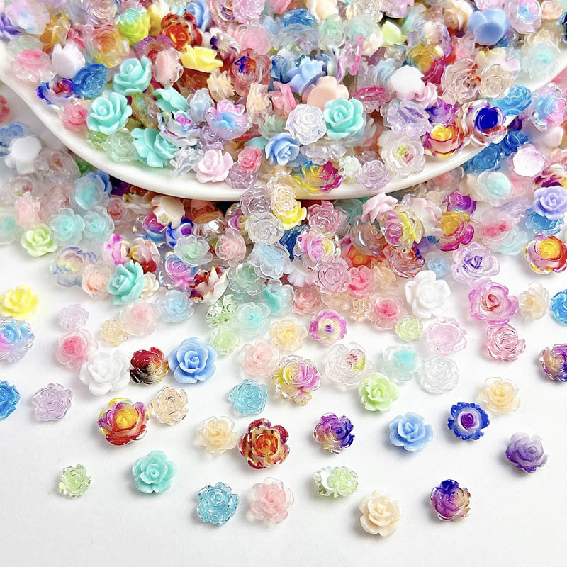 50pcs Random Mixed Resin Flowe - Art Craft Rose ulasan dan harga