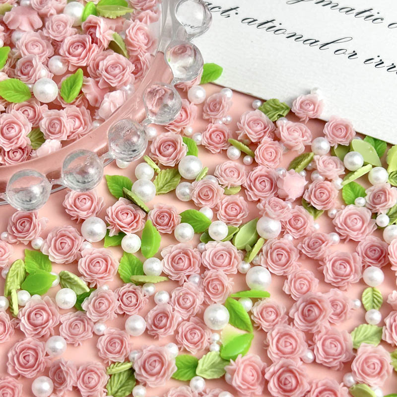 50pcs Random Mixed Resin Flowe - Art Craft Rose ulasan dan harga