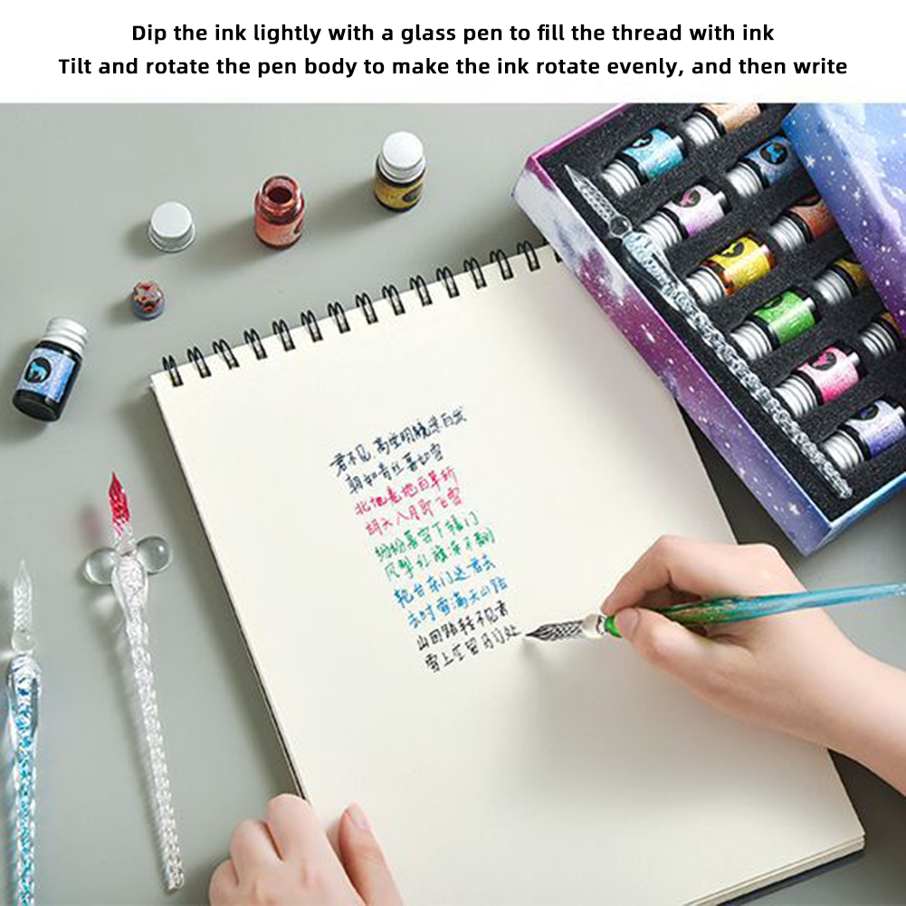 Calligraphy Glass Dip Pen Ink  - Calligraphy Pen Set ulasan dan harga