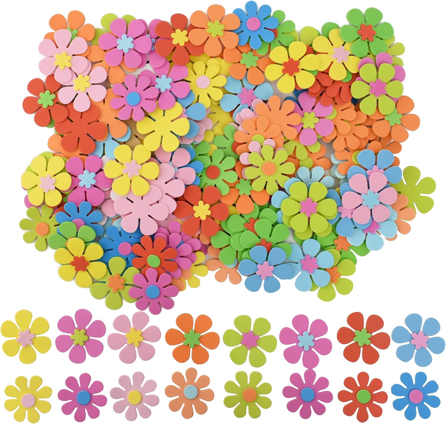 Foam Flower Shapes Sticker 160 - Art Craft Handmade ulasan dan harga