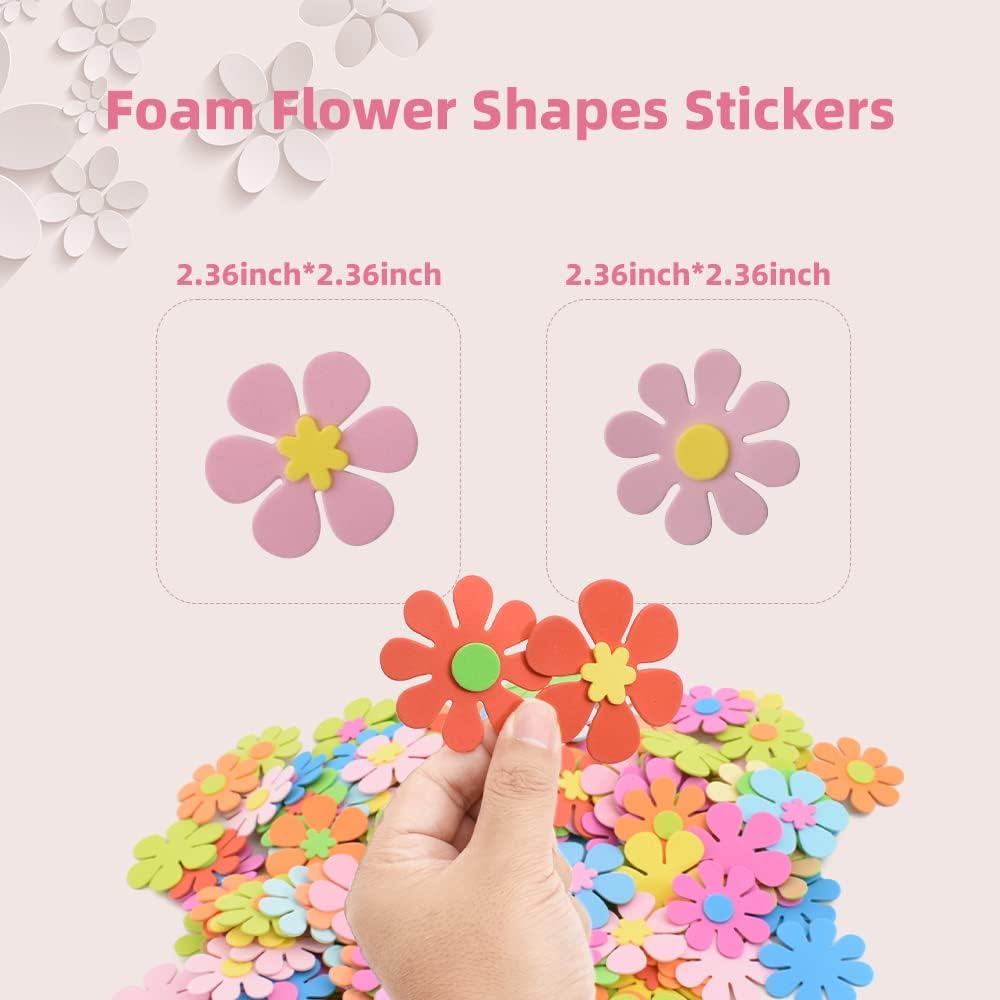 Foam Flower Shapes Sticker 160 - Art Craft Handmade ulasan dan harga