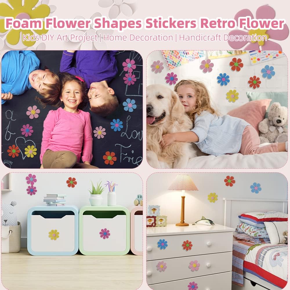Foam Flower Shapes Sticker 160 - Art Craft Handmade ulasan dan harga