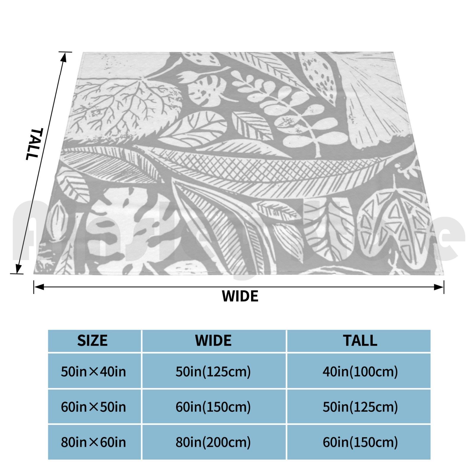 Modern Nature Blanket For Sofa - Lino Printing Block ulasan dan harga