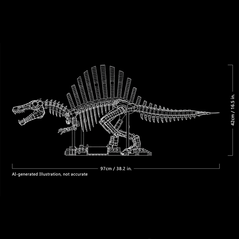 2246pcs MOC Dinosaurs Spinosau - Art Craft Building ulasan dan harga