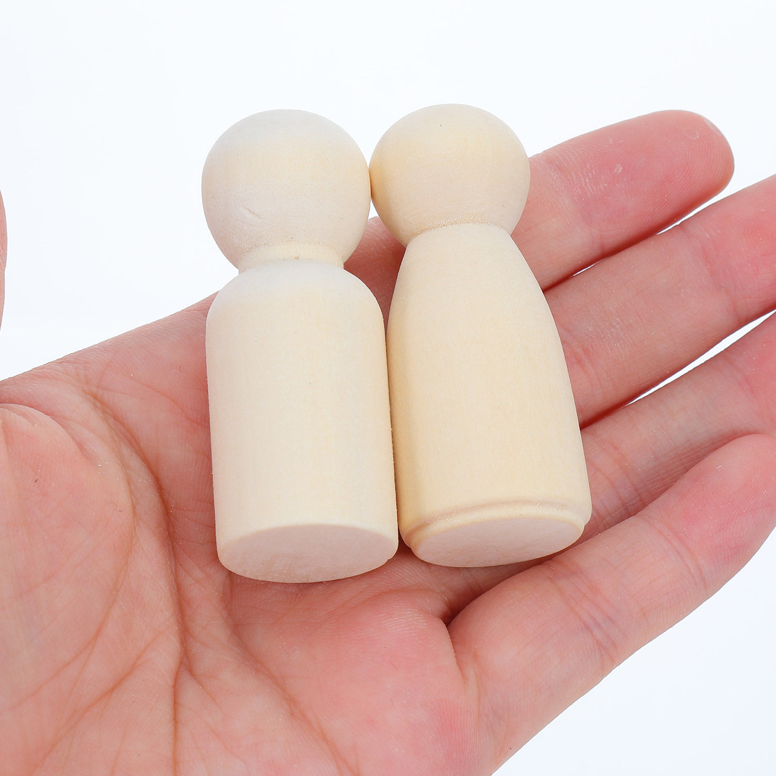 40Pcs Unpainted Wooden Peg Bla - Art Craft Handmade ulasan dan harga