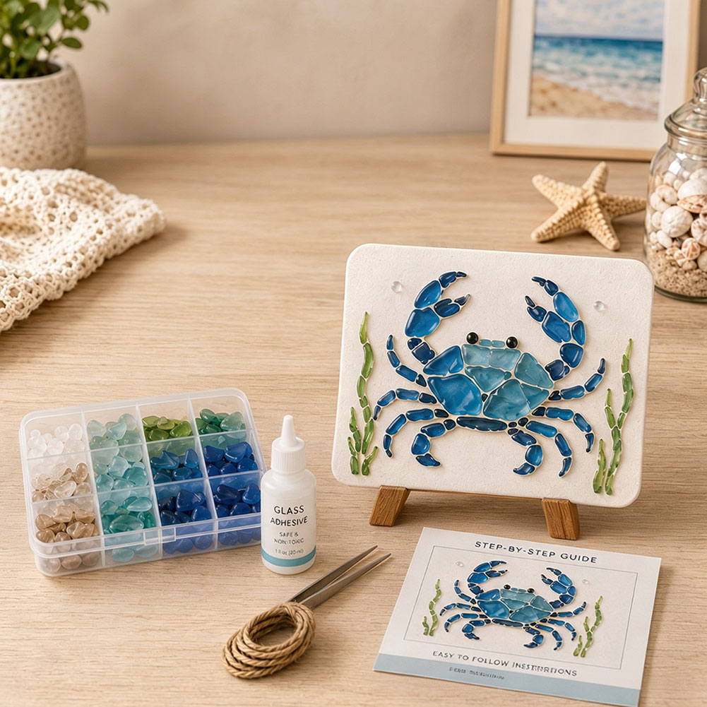 DIY Sea Glass Art Kit Sea Glas - Art And Craft Nature ulasan dan harga