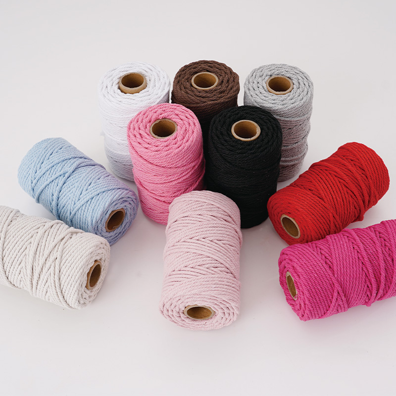 3mm Natural & Colorful Core-Sp - Macrame Cord Cotton ulasan dan harga
