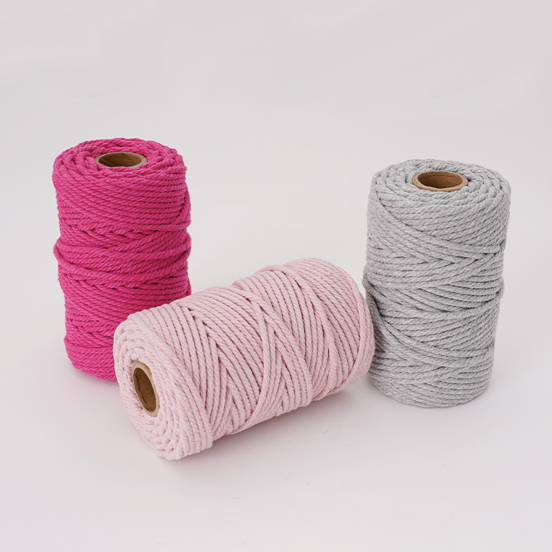 3mm Natural & Colorful Core-Sp - Macrame Cord Cotton ulasan dan harga