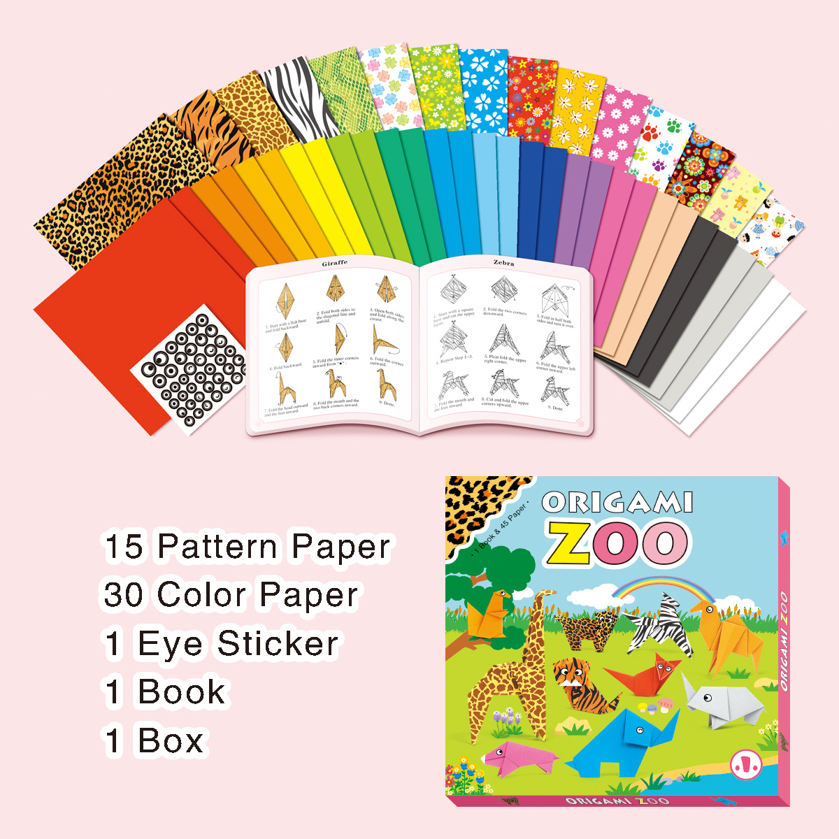 Kids DIY Origami Zoo Craft Kit - Art Craft Zoo ulasan dan harga