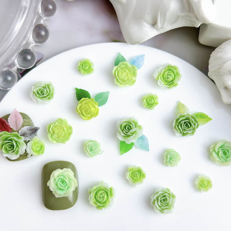 50pcs Random Mixed Resin Rose  - Art Craft Rose ulasan dan harga