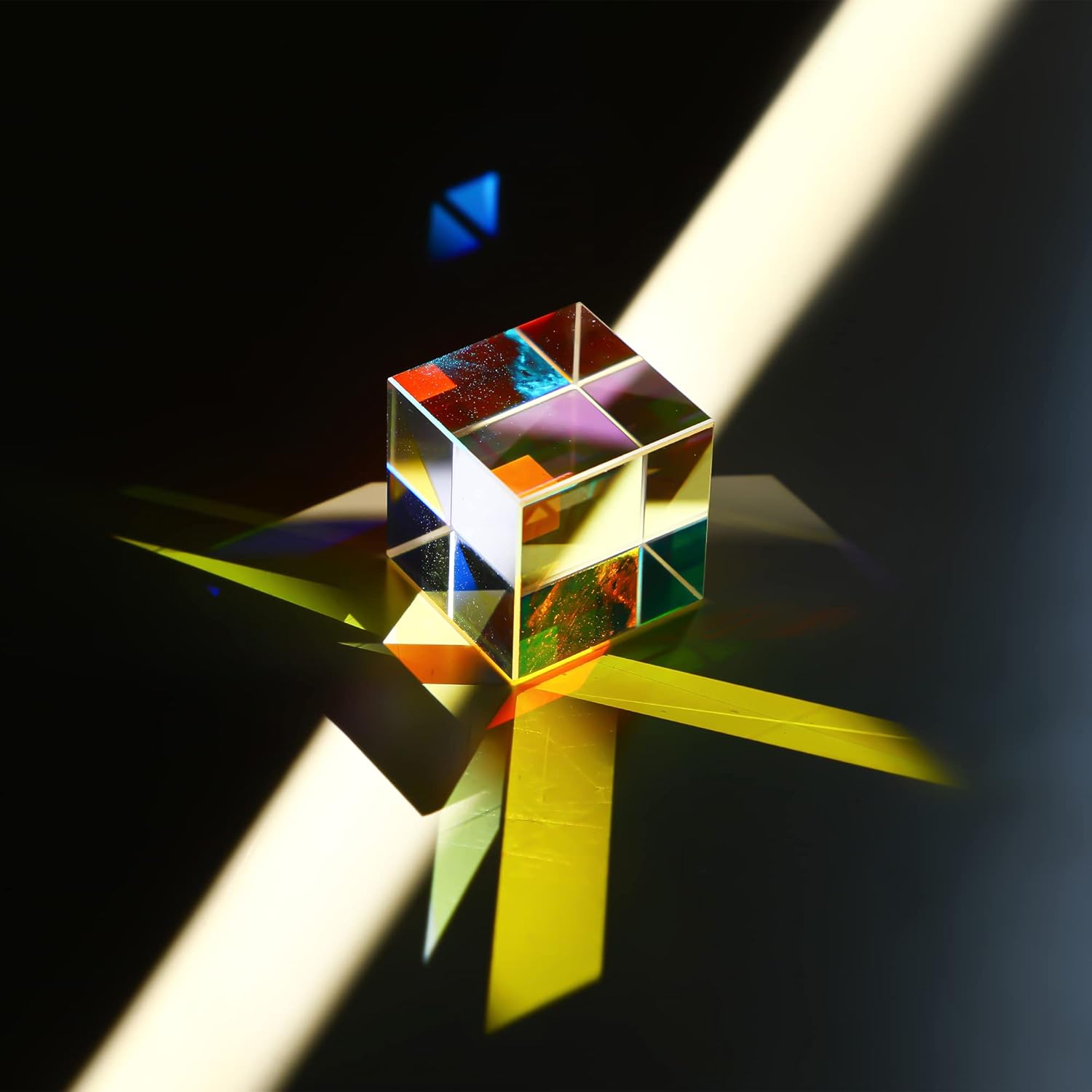 Mini K9 Crystal Cube Beads RGB - Art Craft Optical ulasan dan harga