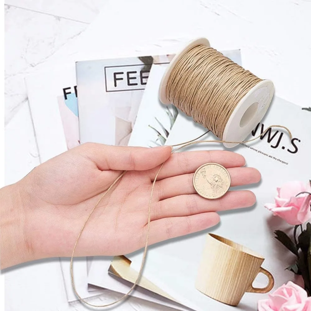 100 Yards Waxed Cord Cotton, W - Macrame Cord Cotton ulasan dan harga