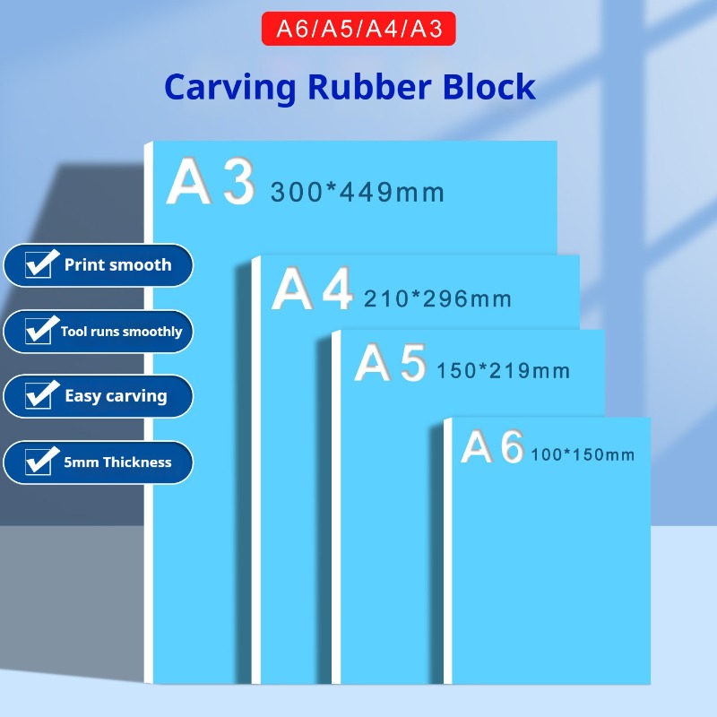 Carving Rubber Block 3mm/5mm A - Lino Printing Block ulasan dan harga