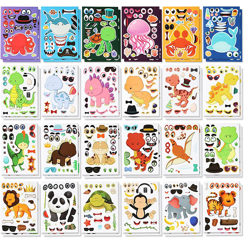 12/24 Sheets Make a Face Stick - Art Craft Zoo ulasan dan harga