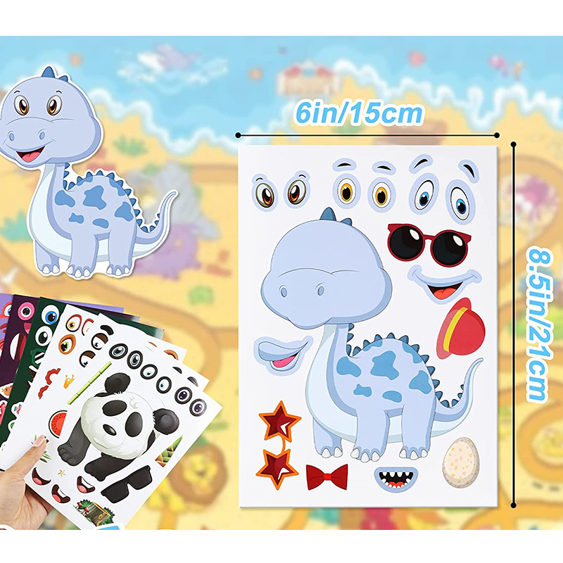 12/24 Sheets Make a Face Stick - Art Craft Zoo ulasan dan harga