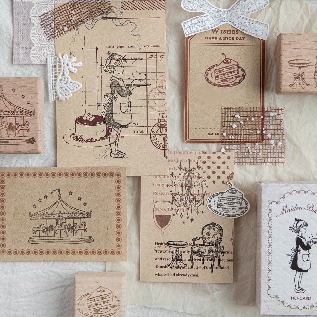 Vintage Wood Cartoon Pattern R - Art Craft Notebook ulasan dan harga