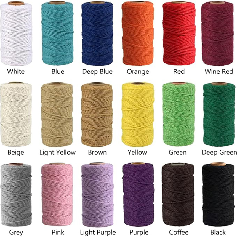 109Yards 2mm Macrame Cord Craf - Macrame Cord Cotton ulasan dan harga