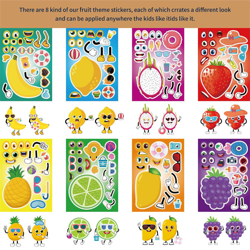 6-24sheet Make Your Own Fruit  - Art Craft 6 Year Old ulasan dan harga