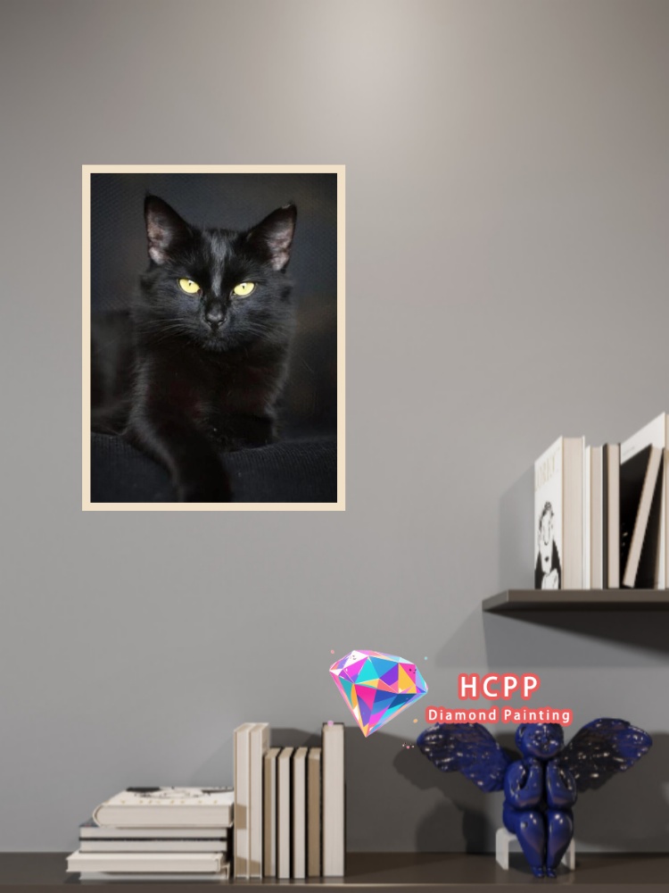 unframe Black Cat Animal Diamo - Art Craft Cat ulasan dan harga