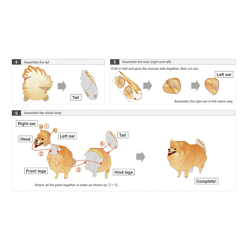 Pomeranian Dog Folding Origami - Art And Craft Nature ulasan dan harga