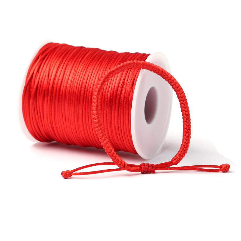 2mm Red Nylon Cord Thread for  - Macrame Cord Cotton ulasan dan harga