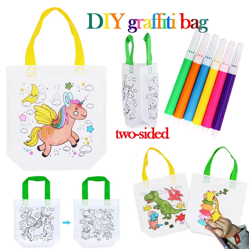 1-10pcs Sets DIY Graffiti Bag  - Art Craft Notebook ulasan dan harga