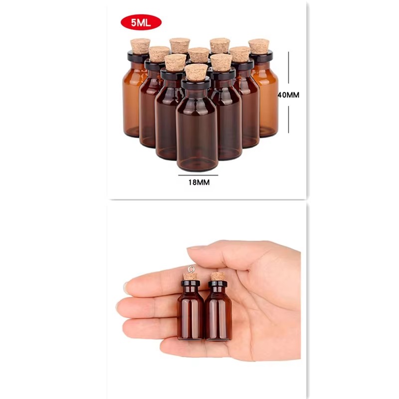 200pcs Small Amber Glass Bottl - Art Craft Zoo ulasan dan harga