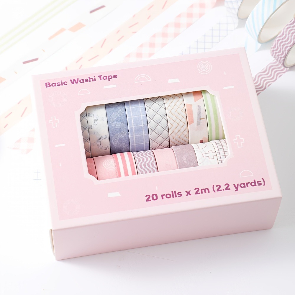 20 rolls of macaron tape, 0.4i - Art Craft Notebook ulasan dan harga
