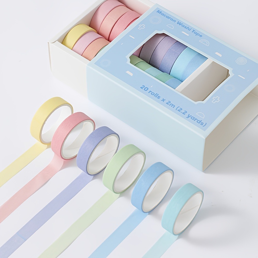 20 rolls of macaron tape, 0.4i - Art Craft Notebook ulasan dan harga