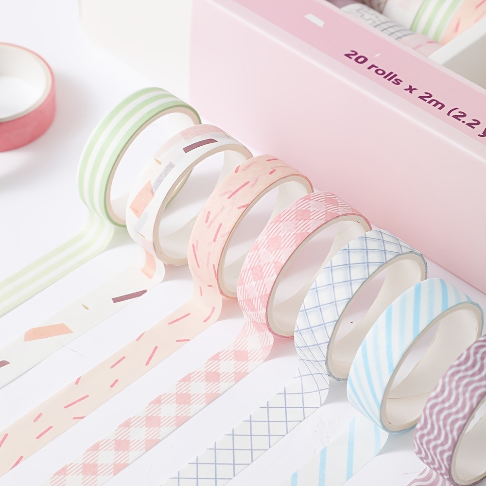 20 rolls of macaron tape, 0.4i - Art Craft Notebook ulasan dan harga