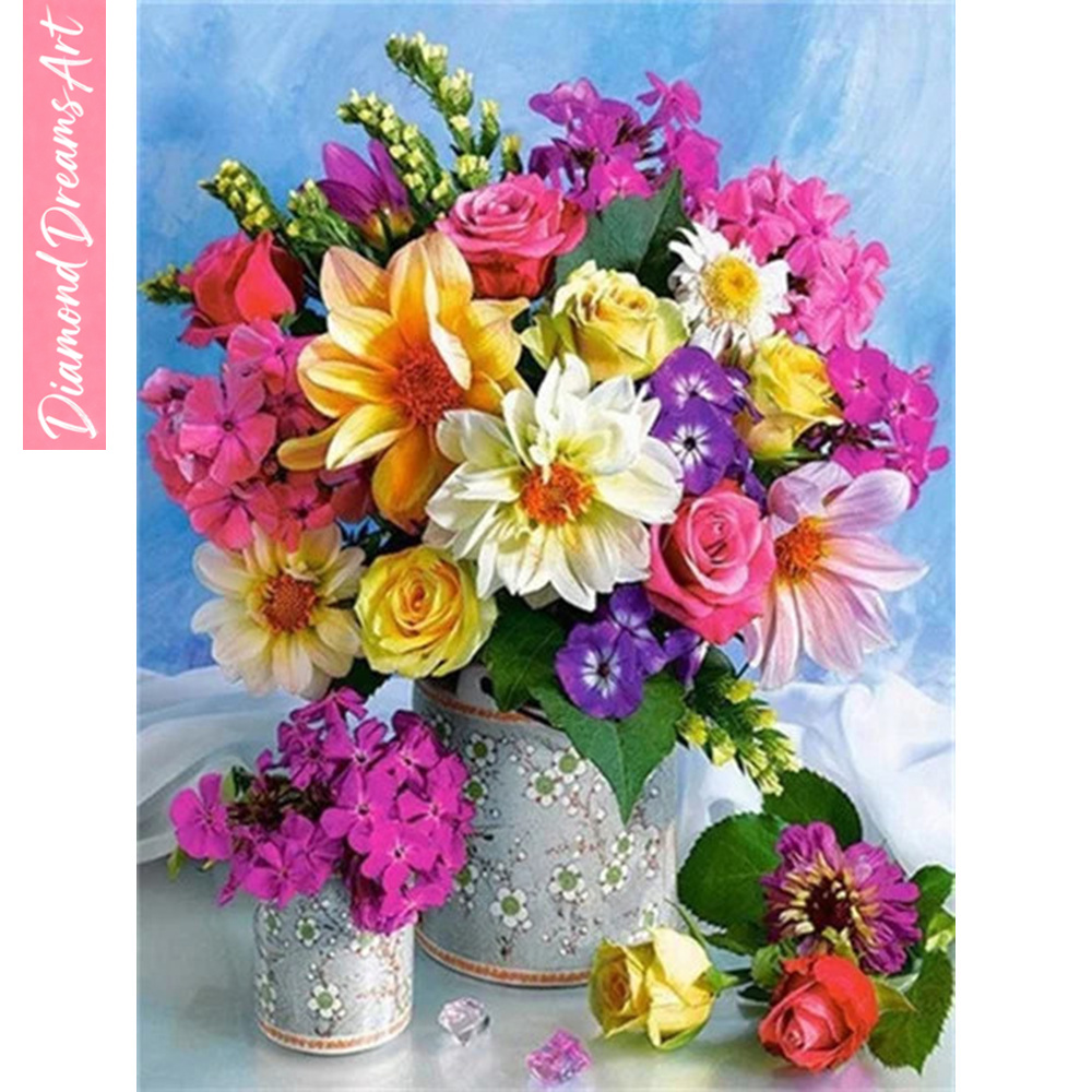 Full Diamond Mosaic Flower 5D  - Art Craft Rose ulasan dan harga
