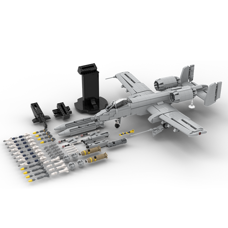 2468pcs MOC A-10 Warthog Model - Art Craft Ideas For Christmas ulasan dan harga