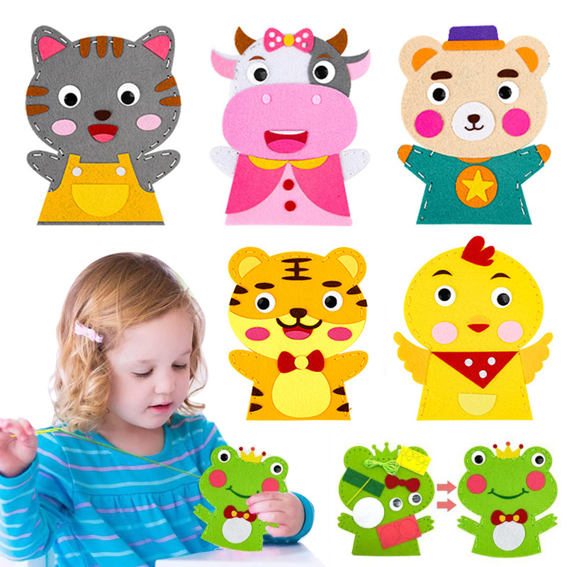Cute Cartoon Animal Hand Puppe - Art Craft 6 Year Old ulasan dan harga