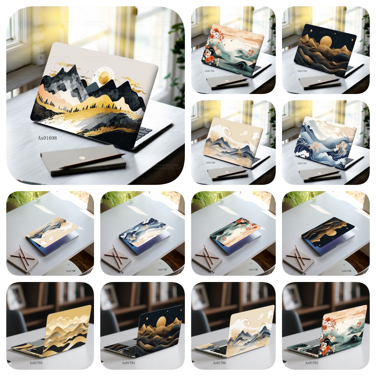 Minimalist Mountain Wave Lapto - Art Craft Notebook ulasan dan harga