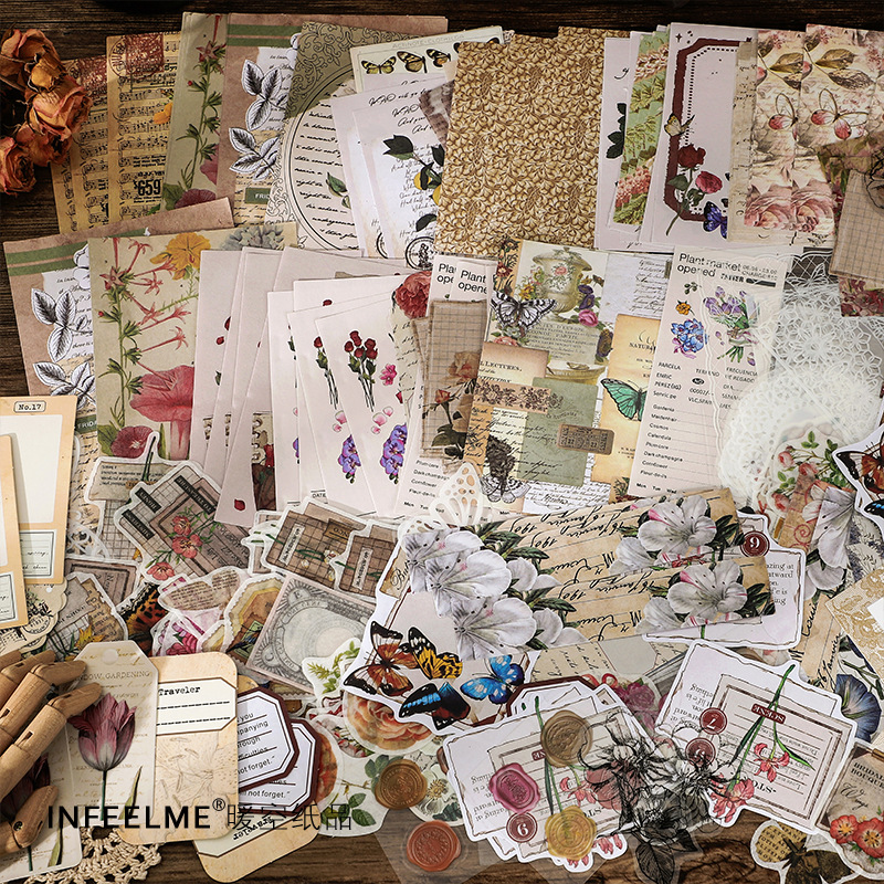 1pack/260pcs Vintage Literary  - Art Craft Notebook ulasan dan harga