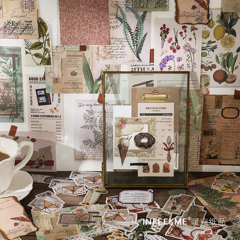 1pack/260pcs Vintage Literary  - Art Craft Notebook ulasan dan harga