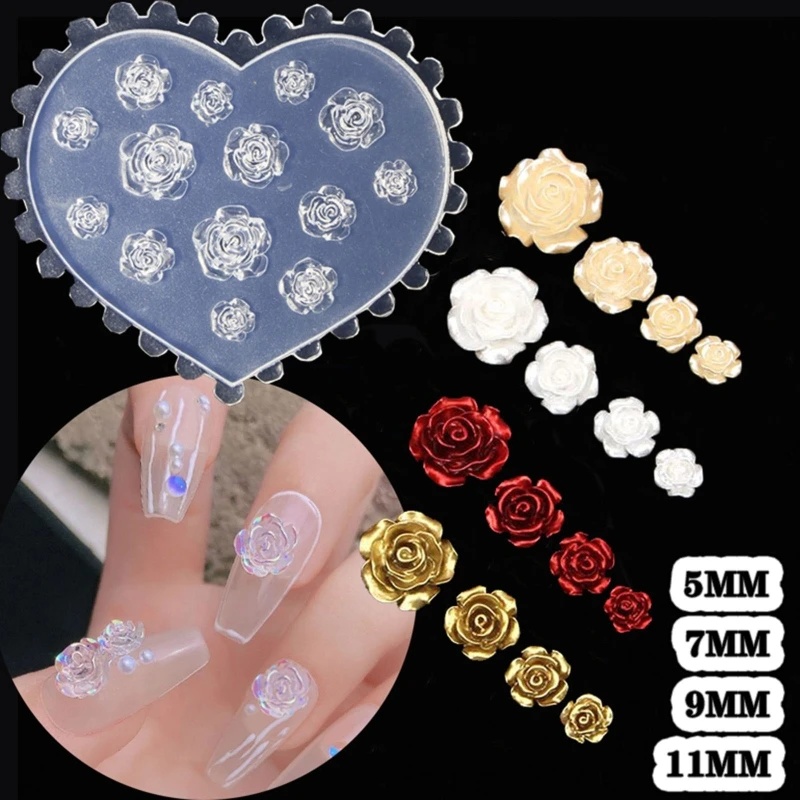 3D Rose Flower Nail Art Decora - Art Craft Rose ulasan dan harga